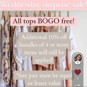 All tops BOGO free!